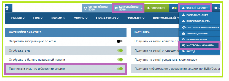 Бонусная программа 1xBet в России сегодня